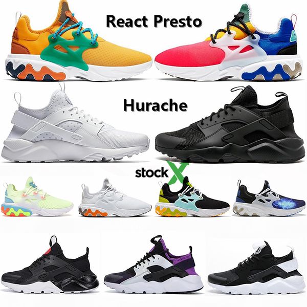 

2020 С Stock X Hurache тройной черные белых кроссовок Presto Реагировать Трек Red DHARMA Marsh Mens Жен