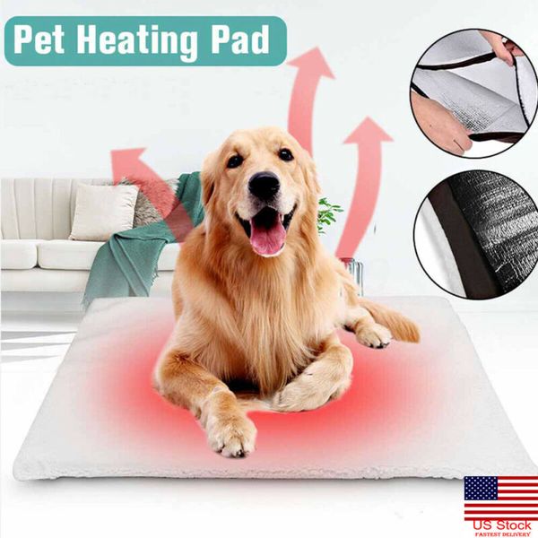 

large soft self-heating cat dog pet bed blanket pad warm thermal rug washable