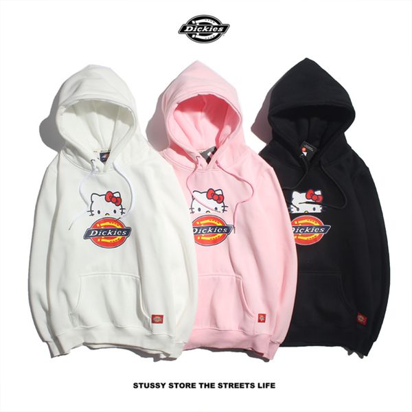 

dick hello kitty футболка с длинным рукавом для женщин 100% хлопок человек dk футболка женщина рубашка тройники сша бренд осень зима h204bml, White;black