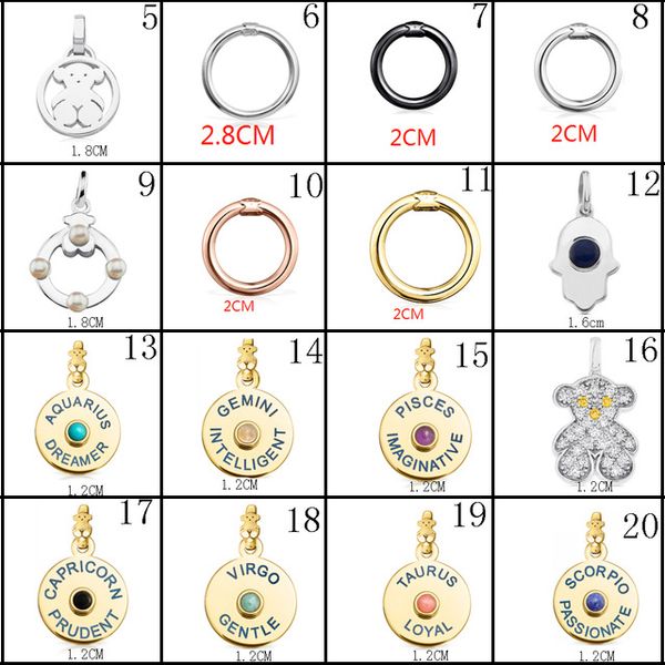 

2020 100% 925 sterling silver bear pendant elegant fashion women's jewelry manufacturer wholesale