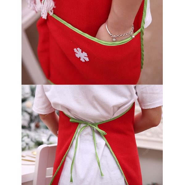 

new christmas decorations costume cartoon santa claus snowman apron waiter overalls 72xf