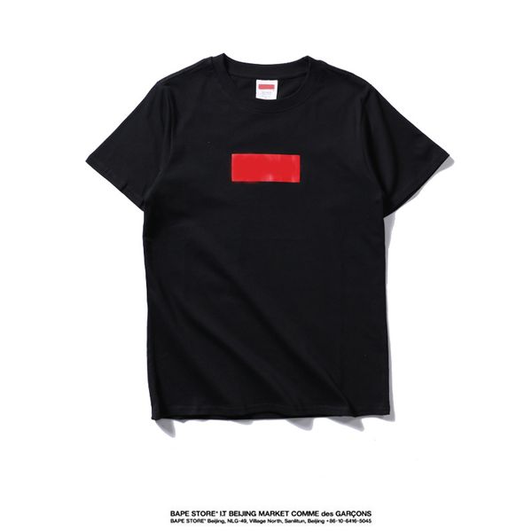 

20ss box логотип мужчины женщины футболка мужские дизайнерские футболки летняя мода повседневная уличная футболка роскошные классические муж, White;black