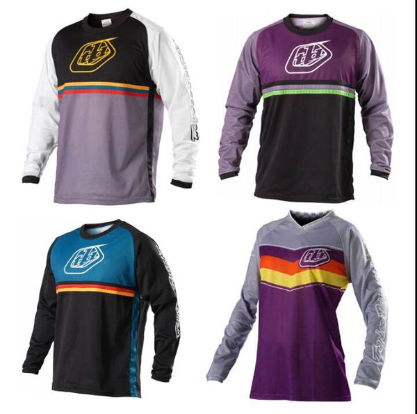 

tld downhill bike team edition мужская с длинным рукавом t-shirt dh quick dry велоспорт джерси top мотокросс одежда