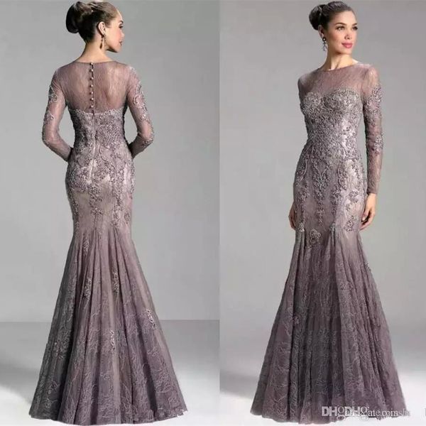 

2020 русалка вечерние платья с длинными рукавами jewel иллюзия кружева аппликации бисером пром платья кнопка назад длина пола платье для осо, Black;red