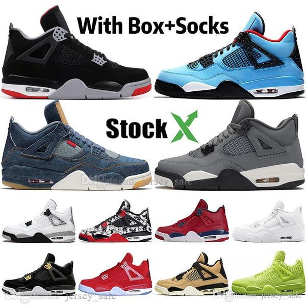 

2019 new bred white cement 4 4s iv what the cactus jack cool grey mens basketball shoes fiba denim blue royalty men sports designer sneakers