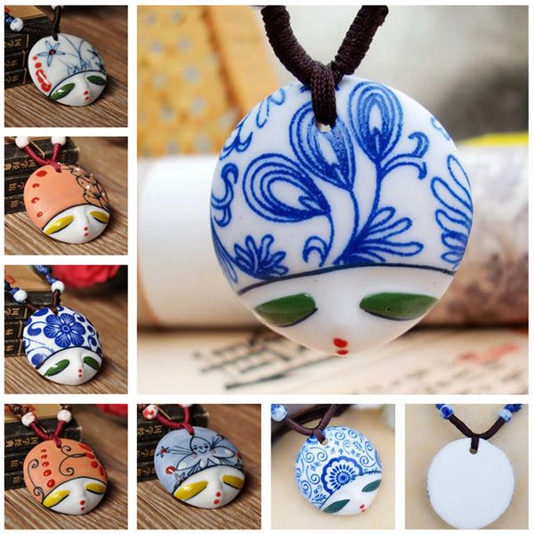 

ceramic jewelry jewelry baby face necklace handmade jewelry dan504 mix order pendant necklaces, Silver