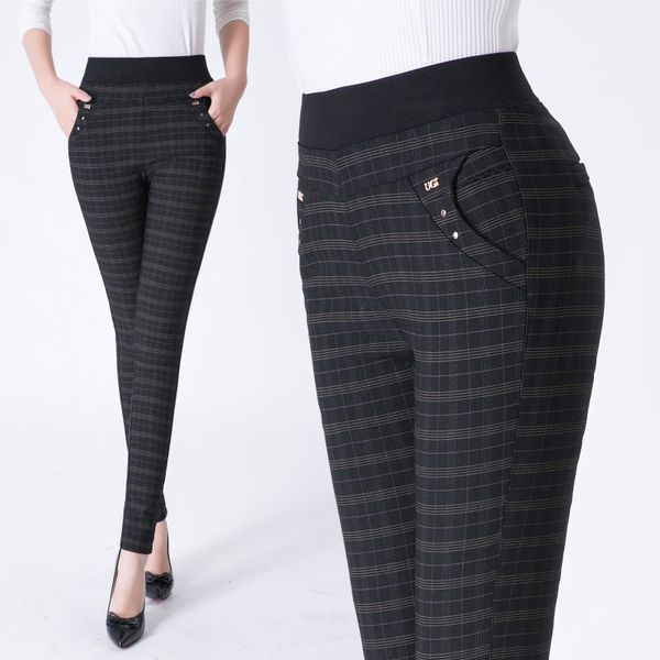 

plus size women pants high waist spring/autumn streetwear trousers workout dark gray/black leggings 3xl 4xl 5xl 6xl, Black;white