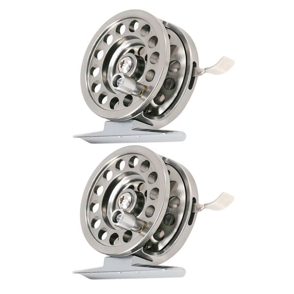 

2pcs winter мини ice fishing катушки легкий для ice fly плот рыбалка модель 50