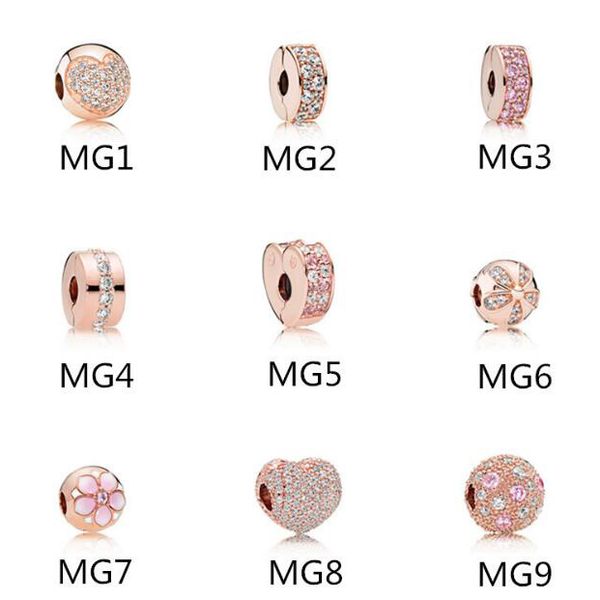 

925 silver crystal clear cz подвески розовое золото европейский бисер fit pandora змея цепь браслет подвески ювелирные изделия diy making, Black