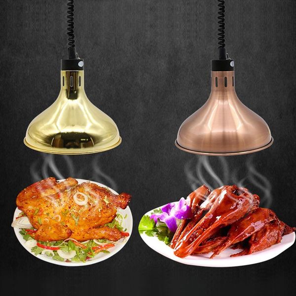 Lampada termica 250W Lampada da calore elettrica alimentare Conservazione termica Conservazione del calore Lampada da cucina regolabile Cucina Ristorante Luci a sospensione