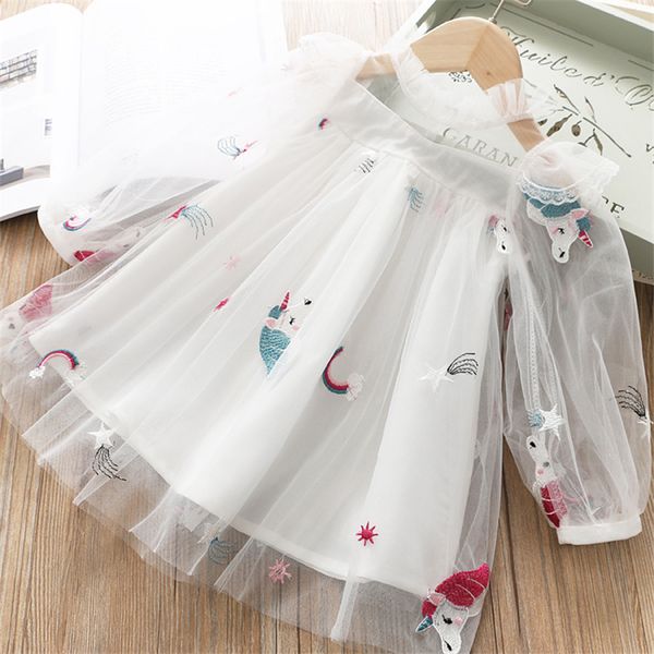 

summer girls dress unicorn costumes kids dresses for girls children princess party dress unicorn clothes casual wear 2-6t, Red;yellow