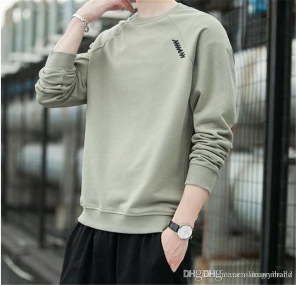 

mens конструктора tshirts с длинным рукавом экипаж шеи mens thin сыпучие tops сплошные цвета самцы вскользь майки, White;black