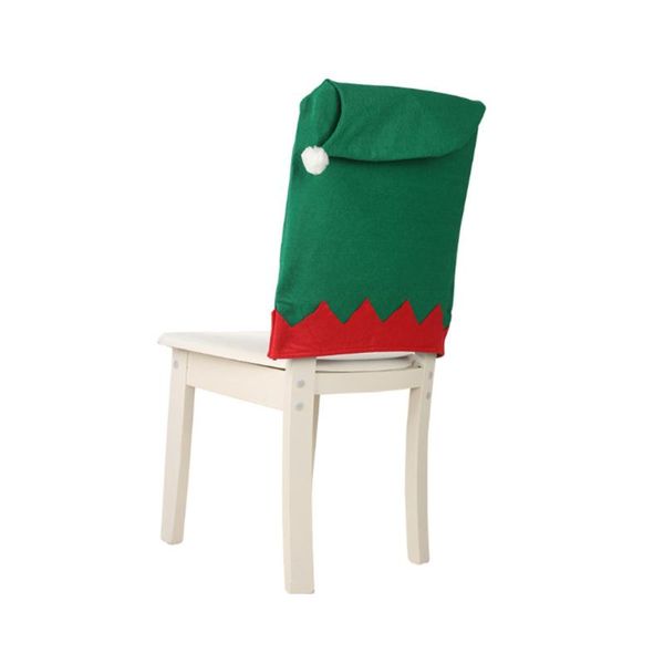 

chair cover christmas living room decorative household dinner non-woven fabric hat elf soft kitchen slipcover seat back l