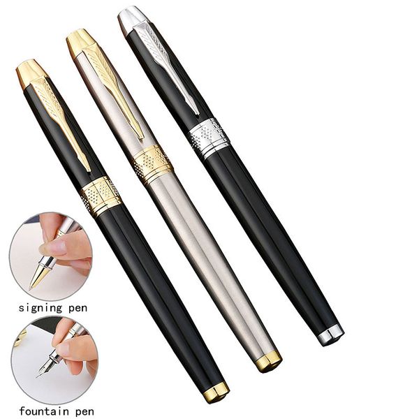 

fashion metal fountain pen stainless steel office meeting signing penbusiness school student gift writing tool pen