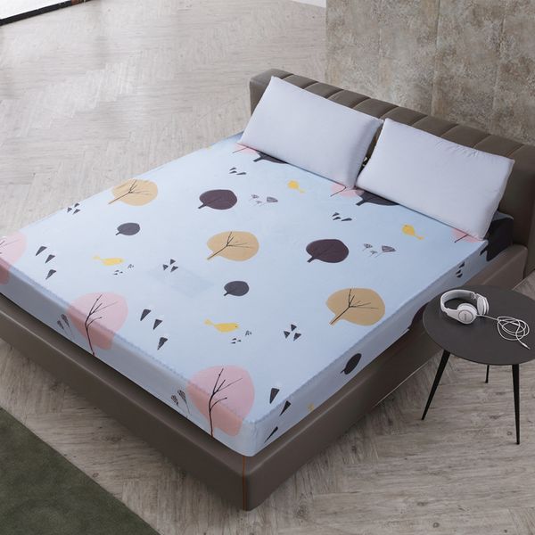 

new coming fitted sheet mattress cover bed linen with elastic band mattress protector pad king size rubber band printed