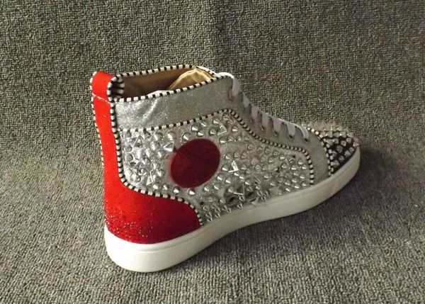 

Оригинальной мода красных кроссовки мужчины Обувь Luxury печать Silver Pink Pik No Limit РЕДКИ