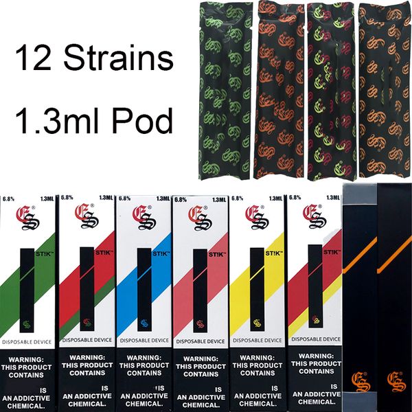 

EON Одноразовые стик 1,3 мл Pod Стикс одноразовые устройства Бобы Starter Kit 280mAh батареи Масляные Тележки Слейте Vape Pen 400 Puff VS MR Fog Одноразовая