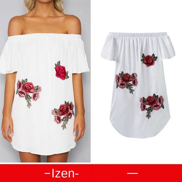 

womens designer dress embroidered off-the-shoulder collar dress, Black;gray