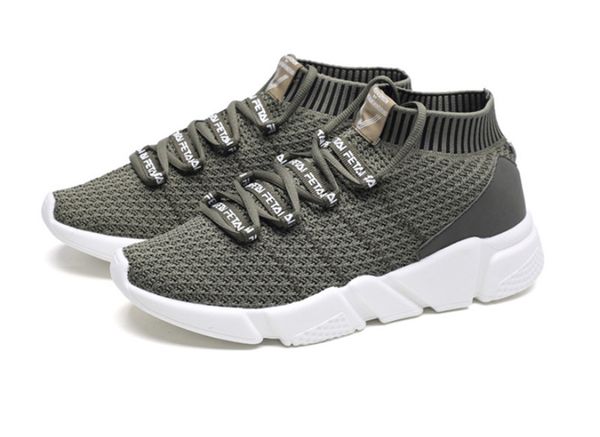 

wholesale 2020 autumn and winter new flying line knitted men's casual outdoor sports trend wild shoes shock absorption non-slip comfort, Black