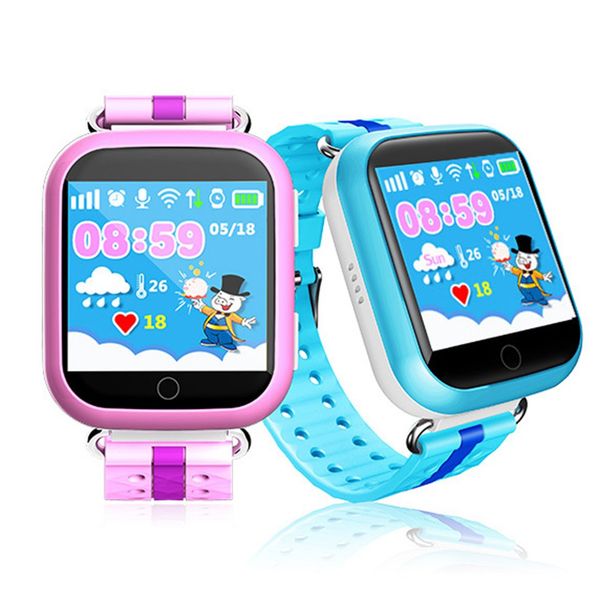 

q750 smart child watch touch screen gps tracker sos for help anti lost monitor phone call wristwatch for children kids gifts, Slivery;brown