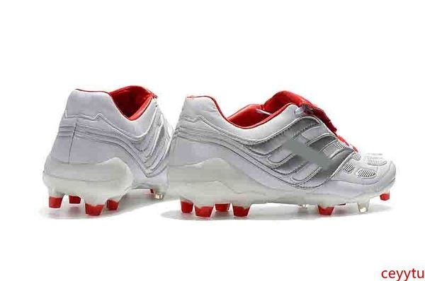 

2019 новые высококачественные серебряные белые красные футбольные бутсы predator precision fg precision fashion soccer shoes размер 39-45