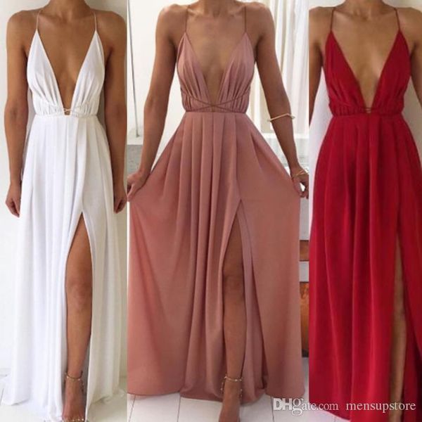 

vestidoes women summer casual v dress casual beach holiday chiffon bohemian long dresses boho backless, Black;gray