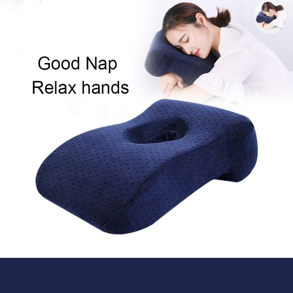 

memory foam pillow for sleeping neck travel headrest support cushions for plane office rest neck nap slow rebound pillows