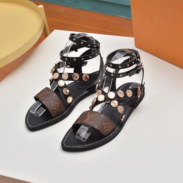 

Новые фирменные женские шпильки с принтом кожаная сандалия Дизайнерская леди на