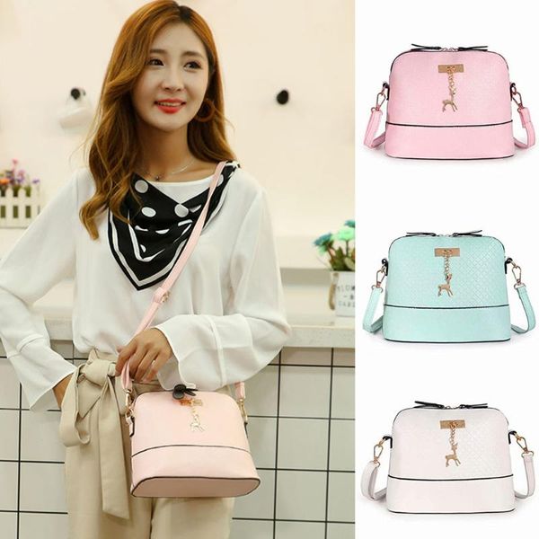

women shoulder bags simple shell shape women small messenger crossbody bag ladies zipper handbags sac main femme #yj