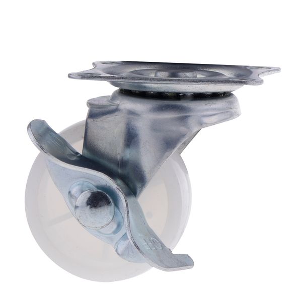 

1pack 1.5'' swivel caster nylon wheel plate bearing heavy duty with brake