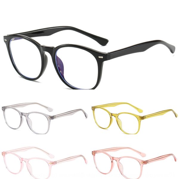 

2019 fashion round frame round plain glasses transparent jelly color rivet glasses frame, Silver