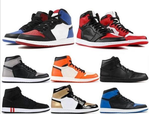 

1 high og mens basketball shoes banned bred toe shadow gold r mens athletics sneakers trainers 40-47