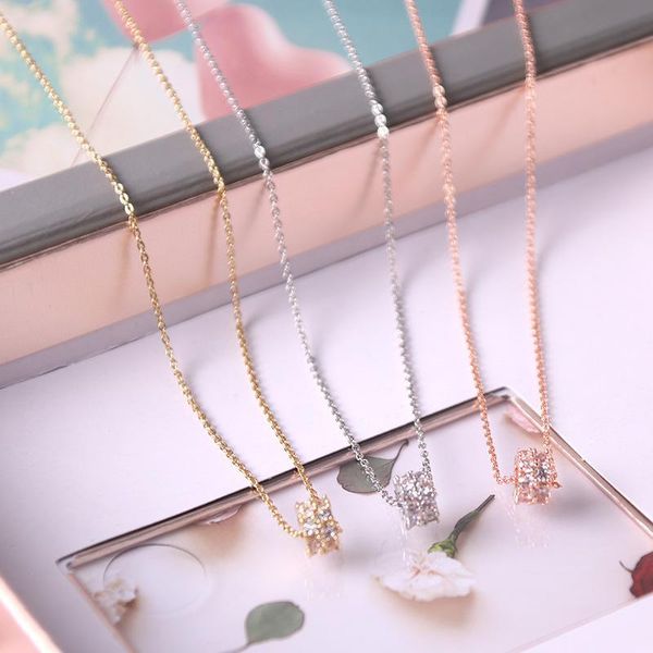 

2020 designer new s925 silver custom necklace female waistline rose chain clavicle chain