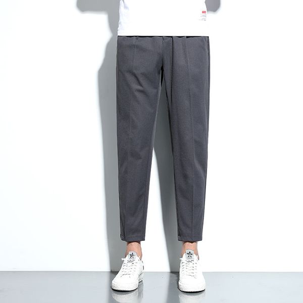 

men's pants 2021 summer fitness casual ankle-length mens trousers streetwear slim male style baggy l48, Black
