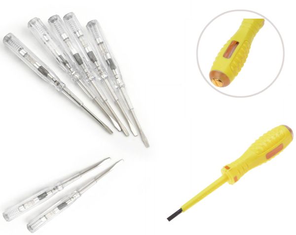 

1/2/5 pcs 100-500v plastic induced electric tester screwdriver probe with indicator light voltage tester pen ac/dc detector