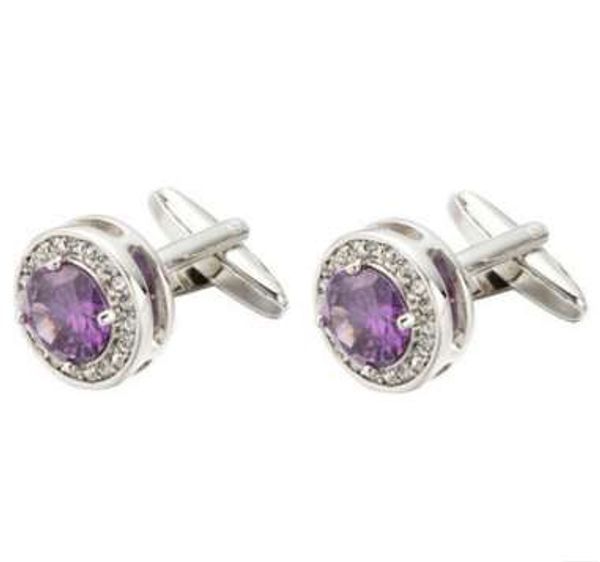 

запонки мужские кнопки для деловых адвокатов мужские роскошные круглые запонки из хрусталя со стразами, Silver