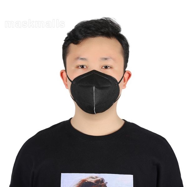 

4-слойная одноразовая маска пылезащитная и дышащая безопасность 95% фильтрующая маска(черный/белый / синий смешанный) 10шт