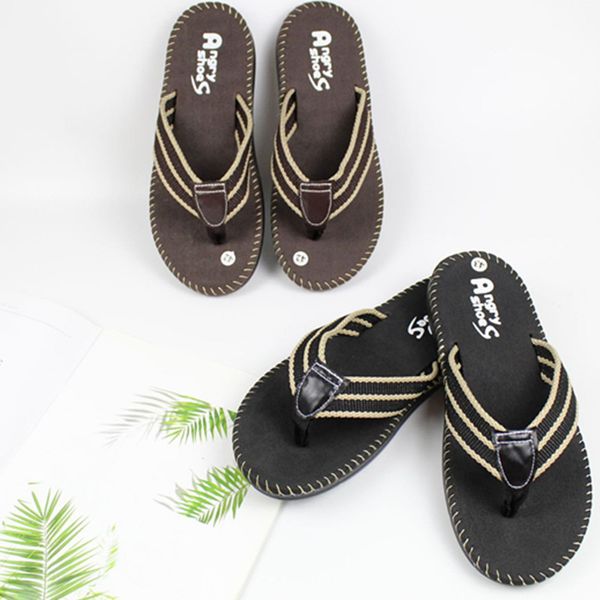 

men summer flip flop shoes sandals male slipper indoor or outdoor beach flip flops men fashion home non-slip breathable slippers, Black