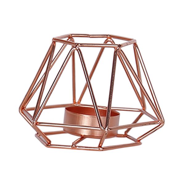 

nordic style 3d iron geometric candle holder candlestick