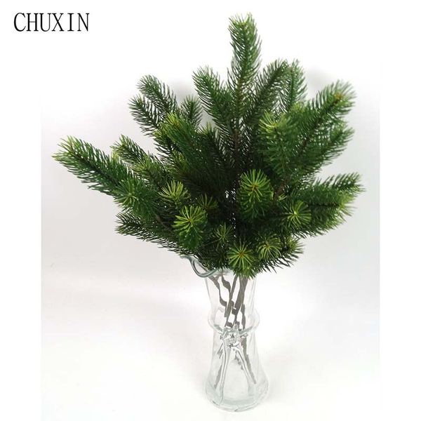 

plastic pine branch artificial christmas tree branches decoration for home green artificial plants party garden shop decor