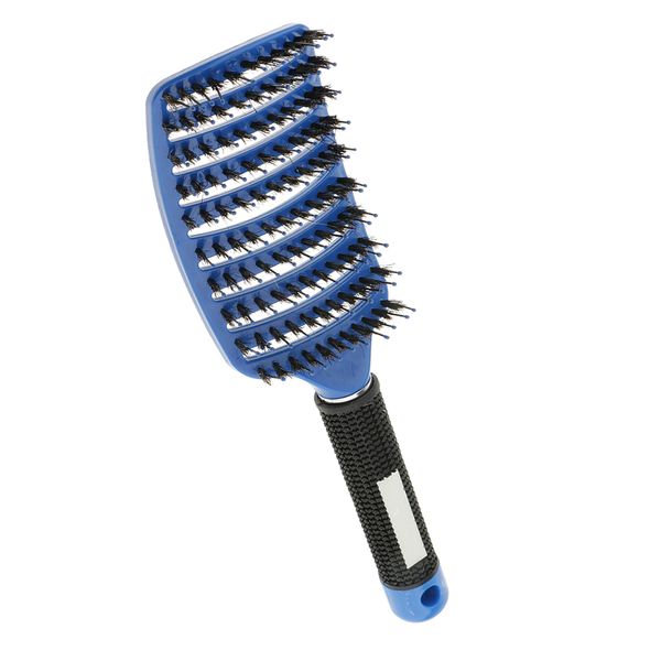 

paddle detangling щетка для волос изогнутых вентилируемого нейлонового pins расческа расческа для женщин длинного толстых тонких вьющегося с, Silver