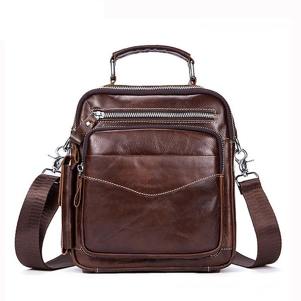 

mva business casual bag leather crossbody bag vertical shoulder fashion men's leather briefcase