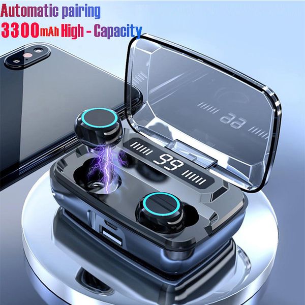 

bluetooth наушники v5.0 m11 tws сенсорное управление стерео спортивные беспроводные наушники шумоподавления наушники-гарнитура с питанием ба