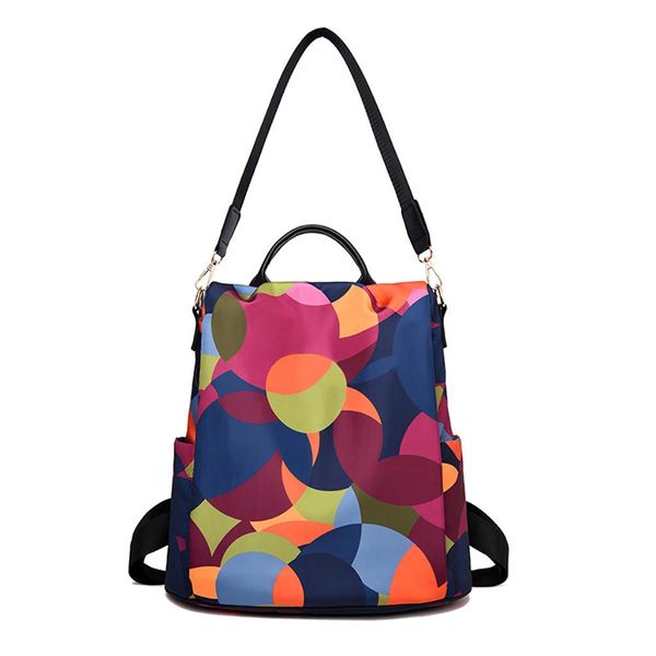 

women wild travel backpack colorful oxford cloth student bag backpack