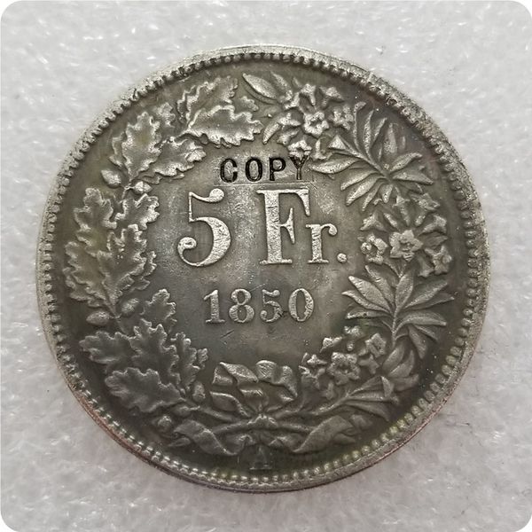 

1850 switzerland 5 francs coin copy