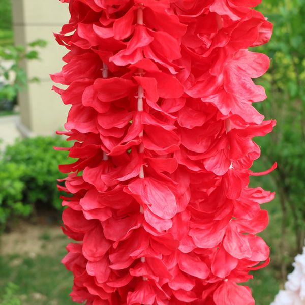 

10pcs 1m artificial flower vine simulation wedding holiday string wall hanging arch hydrangea decorative basket diy wisteria