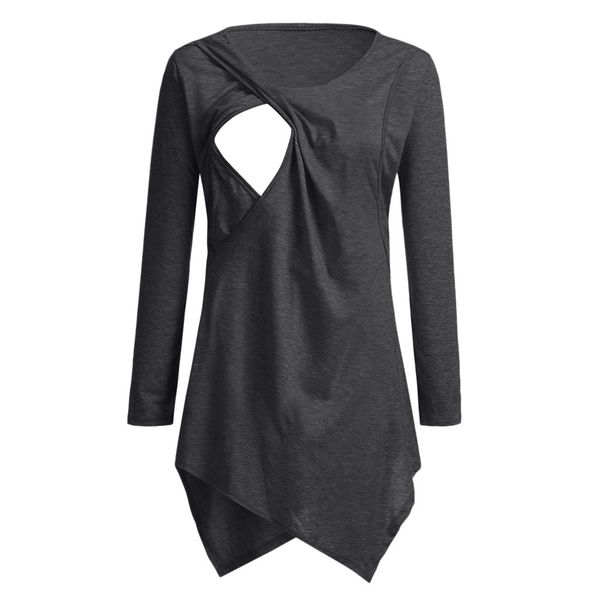 

pregnancy maternity winter clothes women maternity long sleeve layer nursing t-shirt breastfeeding ropa para embarazada#y3, White