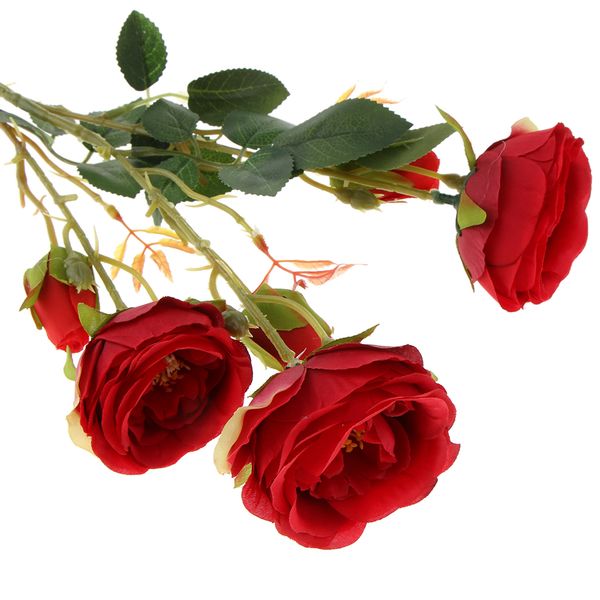 

fake rose artificial rose silk flower blossom bridal bouquet for home wedding decor