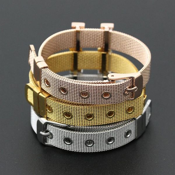 

h bracelet bangles for women 316l titanium steel love bracelets pulseiras watch strap net watch adjustable bracelet gift, Black