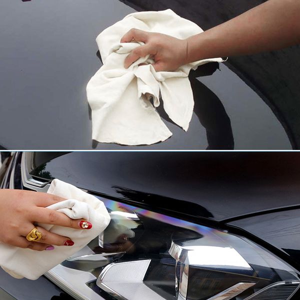 

45*85cm natural shammy chamois leather car cleaning towels drying washing cloth